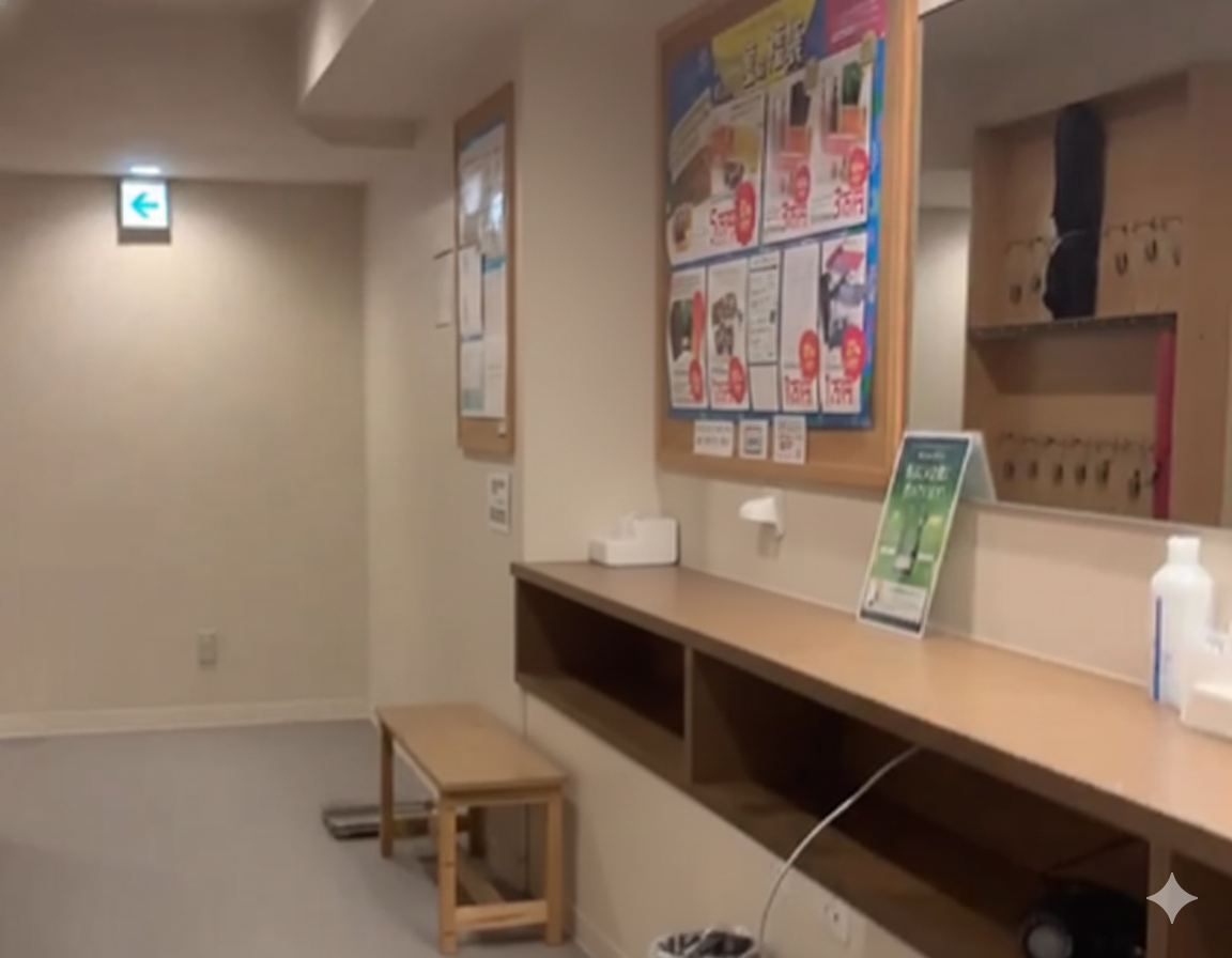 LAVA横須賀中央アネックス店 パウダールーム｜清潔感がありレッスン前後に使いやすい設備環境