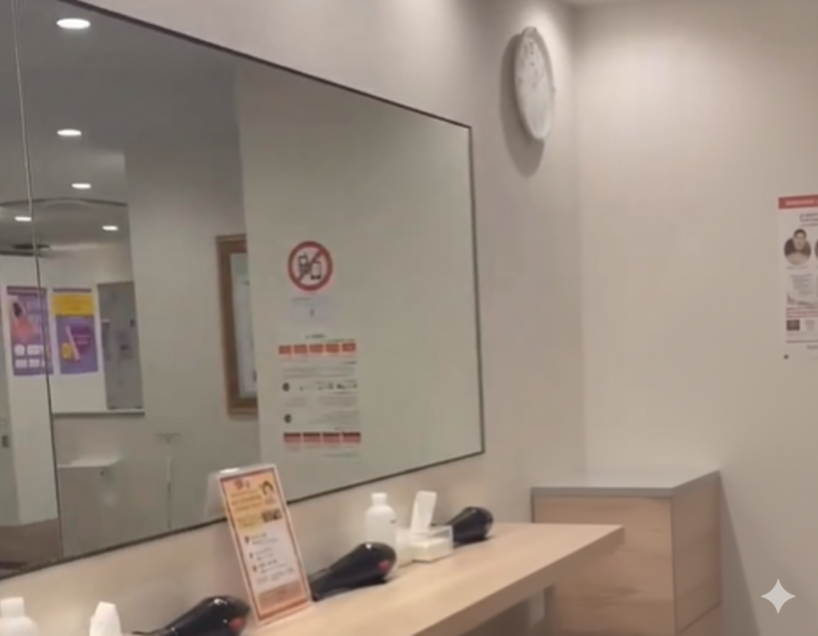 LAVA大和南口店 パウダールーム｜清潔感がありレッスン後も快適に利用できる設備環境